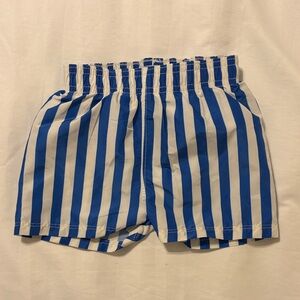 H&M Blue and White Striped Kids Swim Trunks